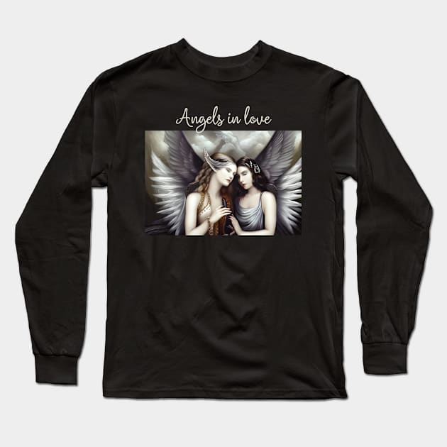 Angels in love Long Sleeve T-Shirt by FineArtworld7